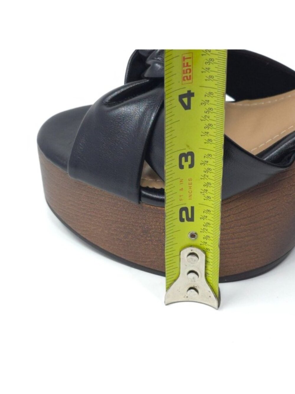 Journee Lorrica Black Knotted Platform Sandals Tru Comfort 9M - Picture 11 of 13